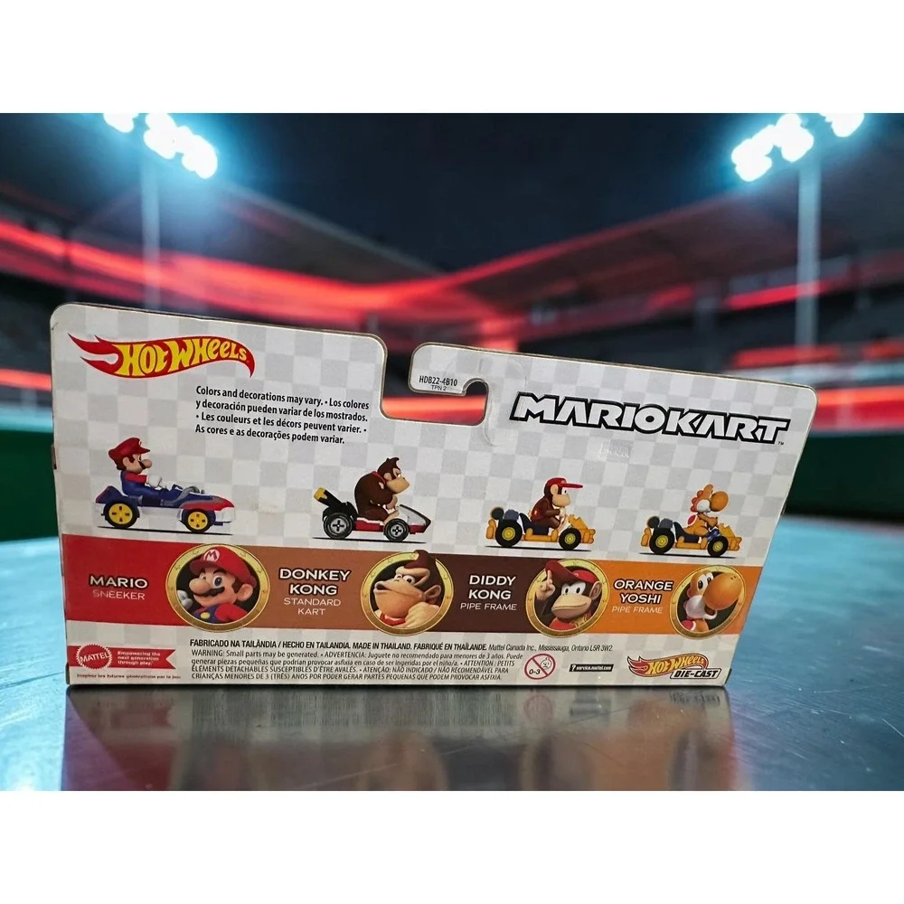 Hot Wheels Mario Kart 4-Pack Diecast Karts Mario Donkey Kong 1:64 Unopened